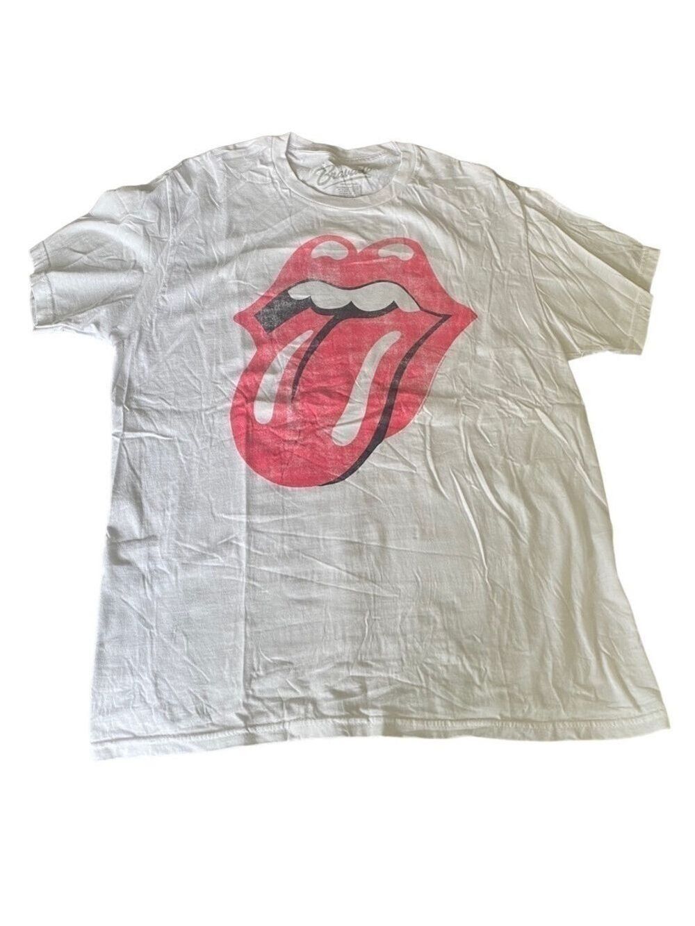 BRAVADO Rolling Stone Classic Distressed Tongue, 100% Cotton T-shirt